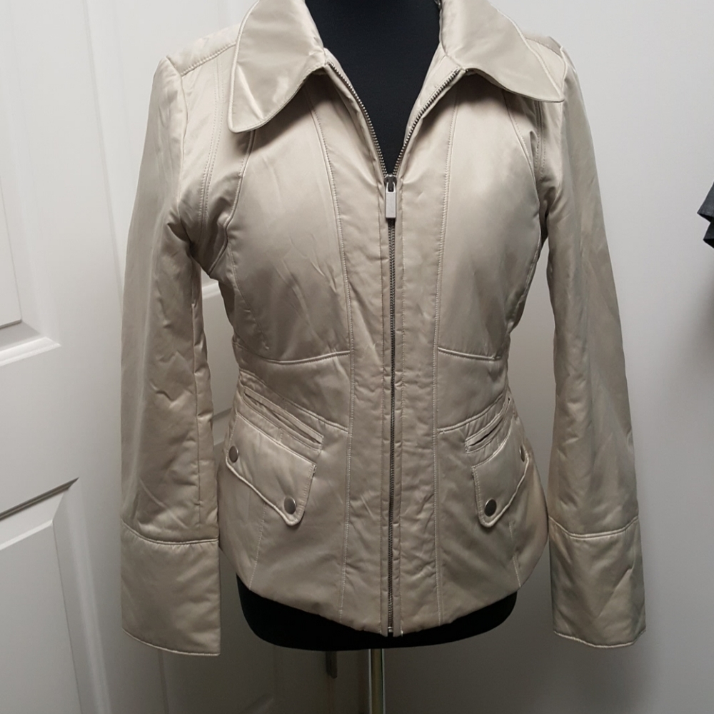 EUC Mossimo Cream Light Tan Medium Jacket Coat